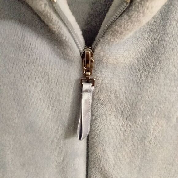 Anne Klein Full Length Bathrobe Front Zipper Size S/M Light Blue - Picture 5 of 5